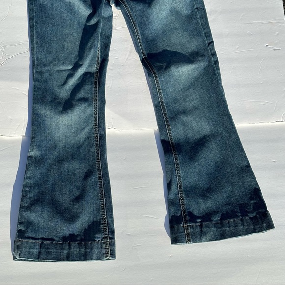 🍓Grace in LA Jeans EL-51611-DK-32 Denim Dark Wash Mid Rise Flare leg Size 28 - Picture 4 of 11